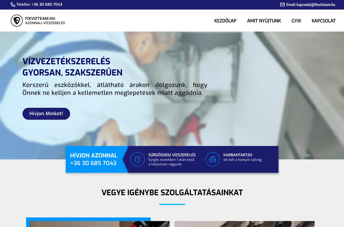 Fixvizteam - Csőszerelés projekt referenciája - evalux.hu